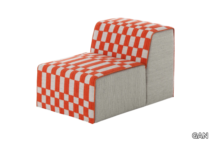 BANDAS B - Upholstered modular fabric easy chair _ GAN