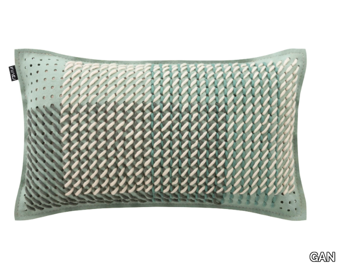 CANEVAS GEO GREEN - Rectangular fabric cushion _ GAN