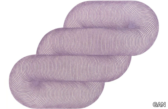 GIRO LILAC - Striped wool rug _ GAN