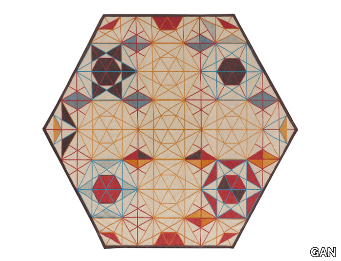 HEXA - Wool rug with geometric shapes _ GAN