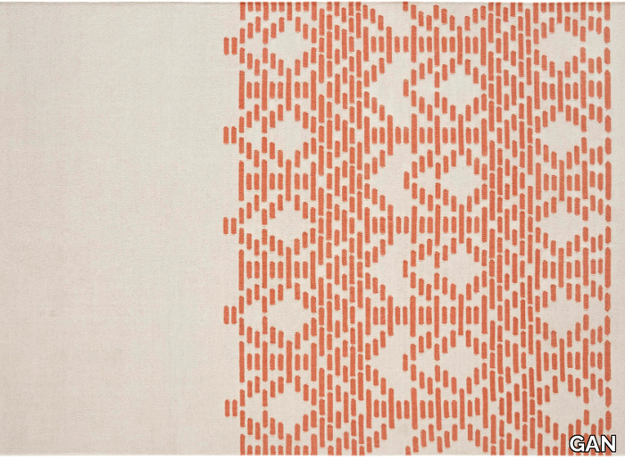 THAY TAUPE - Rectangular handmade wool rug with geometric shapes _ GAN