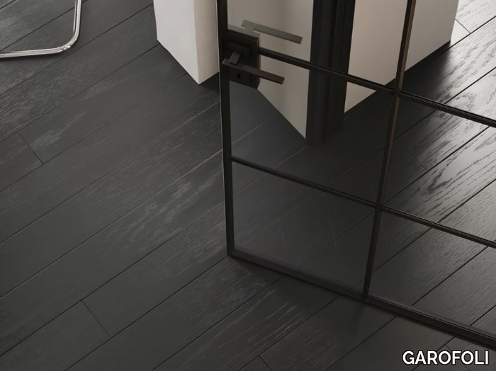 Deep Black oak - Preﬁnished oak parquet _ GAROFOLI