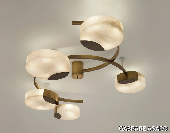 CLOUD N.5 - Handmade LED metal and alabaster ceiling lamp _ GASPARE ASARO