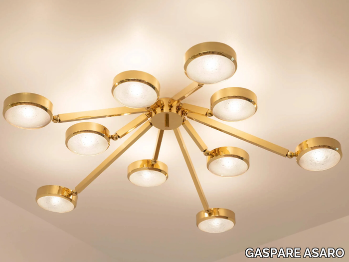 OCULUS - MURANO GLASS - Metal ceiling lamp _ GASPARE ASARO