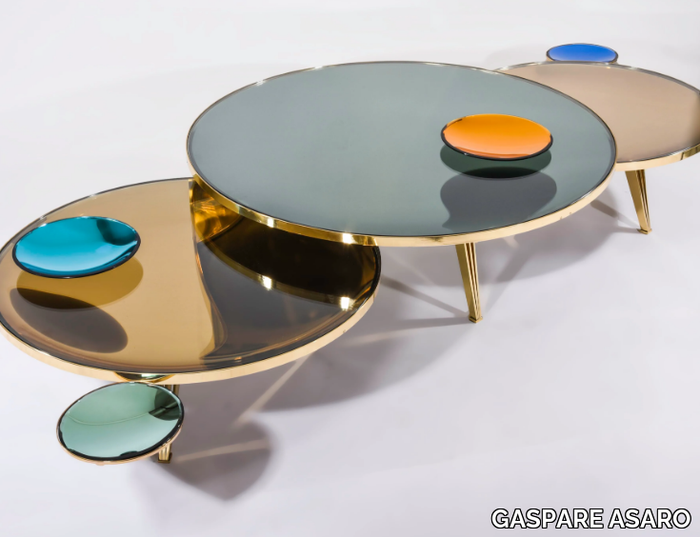 RIFLESSO SET - Low round glass coffee table _ GASPARE ASARO