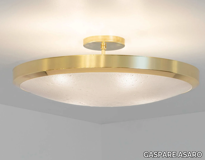 UNO GRANDE - Brass and Murano glass ceiling lamp _ GASPARE ASARO