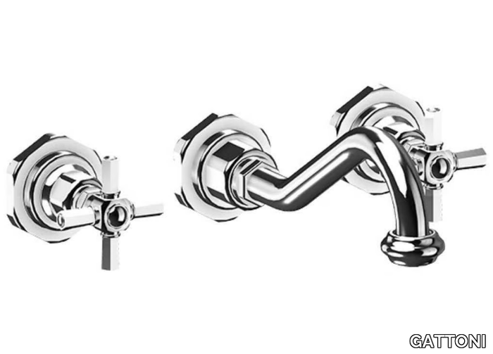 TRD TR105/18 - Wall-mounted washbasin mixer with individual rosettes _ GATTONI