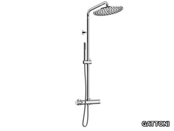 CIRCLE TWO KIT-TS25 - Wall-mounted shower panel with hand shower _ GATTONI