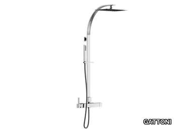 COLOR CUBE 8595-PD - Wall-mounted shower panel with hand shower _ GATTONI