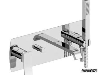 ELY 8805-88 - Wall-mounted bathtub set with plate with hand shower _ GATTONI