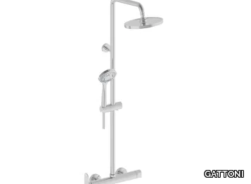 H20MIX 7000 KIT/MC70.70 - Wall-mounted thermostatic shower panel with hand shower _ GATTONI