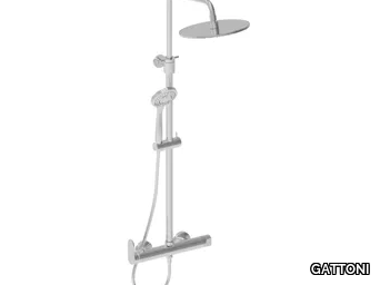 H20MIX 7000 KIT/MC010.70 - Thermostatic wall-mounted shower panel with hand shower _ GATTONI