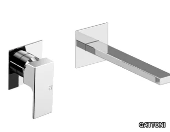 KUBIK 2539/25 - Wall-mounted washbasin mixer with plate _ GATTONI