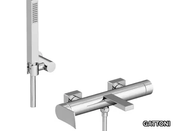 SOFFIO 8100/81 - Wall-mounted bathtub mixer with hand shower _ GATTONI