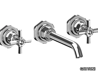 TRD TR106/18 - Wall-mounted washbasin mixer with individual rosettes _ GATTONI