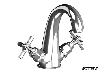 TRD TR320/18 - Countertop 1 hole washbasin mixer with individual rosettes _ GATTONI