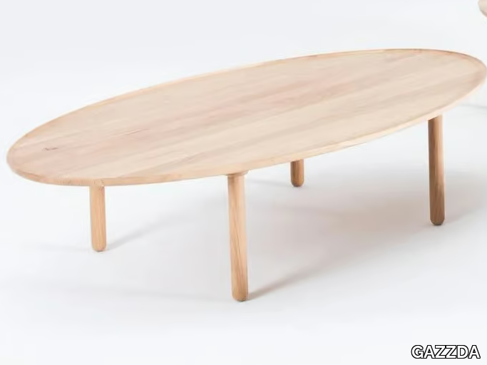 MU - Oval oak coffee table _ GAZZDA