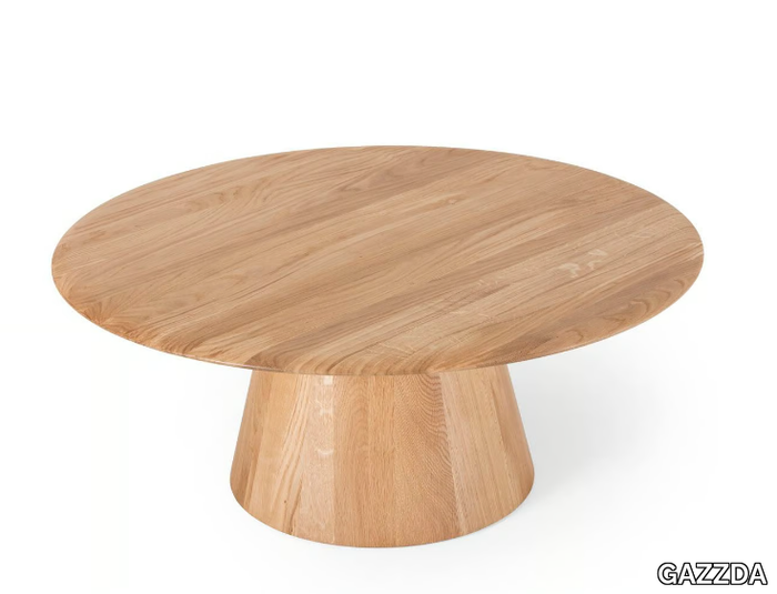 MUSHROOM - Round oak coffee table _ GAZZDA