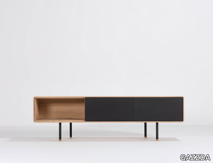 FINA - Oak TV cabinet with drawers _ GAZZDA