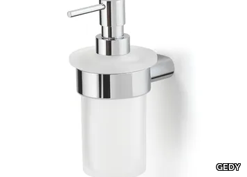 AZZORRE - Wall-mounted satin glass Bathroom soap dispenser _ GEDY