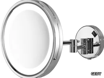 2118 - Wall-mounted shaving mirror with integrated lighting _ GEDY