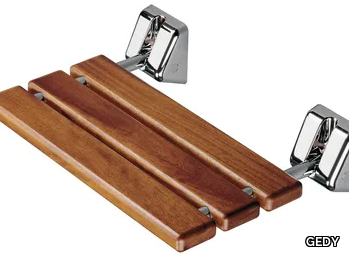 SIT-IN - Folding iroko shower Seat _ GEDY