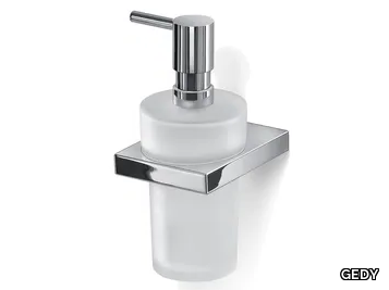 LANZAROTE - Wall-mounted glass Bathroom soap dispenser _ GEDY