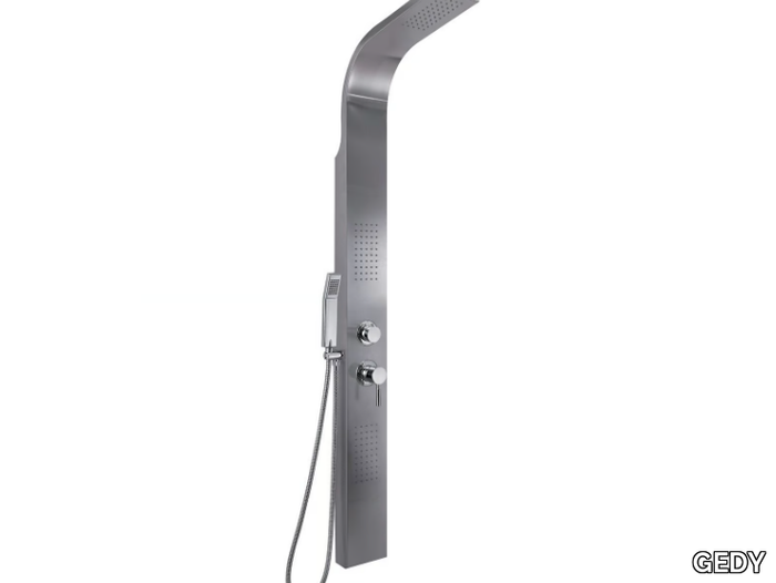 MASSAGE - Wall-mounted shower panel with hand shower _ GEDY