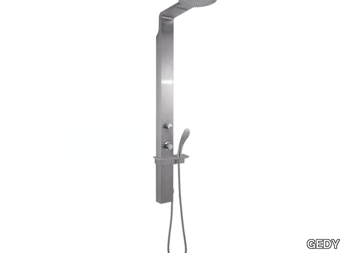 WELLNESS - Thermostatic shower panel with hand shower _ GEDY