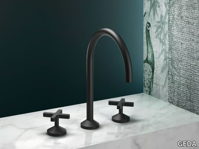 HUGÒ - 3 hole countertop washbasin tap _ GEDA