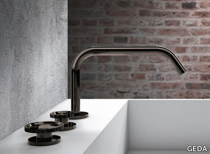 TIBÒ - 3 hole countertop washbasin tap without waste _ GEDA