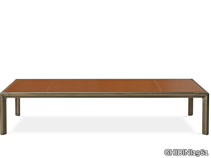 FRAME - Rectangular tanned leather coffee table _ GHIDINI1961