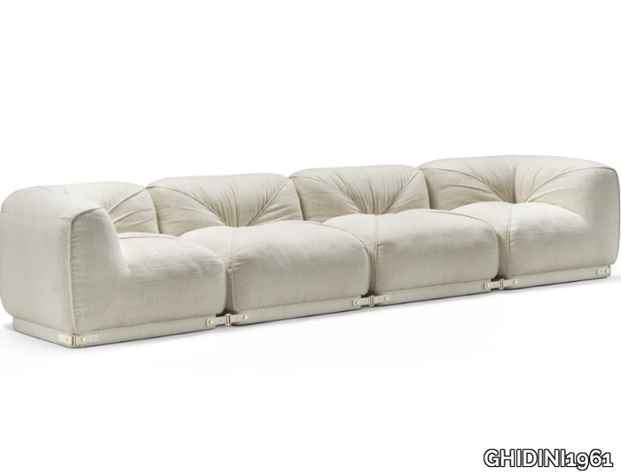 LEISURE - Modular 4 seater fabric sofa _ GHIDINI1961