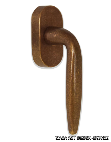 TALIA - DK bronze window handle on rose _ GIARA ART DESIGN-BRONZE