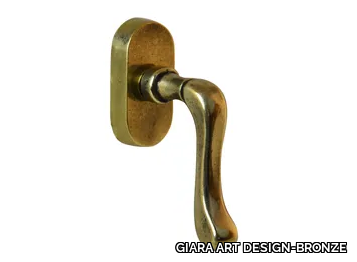 TOSCA - DK brass window handle on rose _ GIARA ART DESIGN-BRONZE