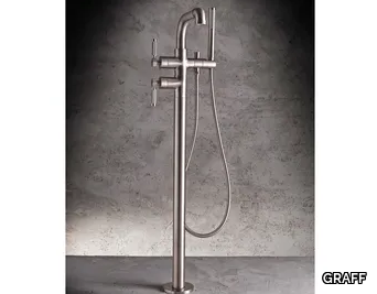 VINTAGE - Floor standing bathtub mixer with hand shower _ GRAFF