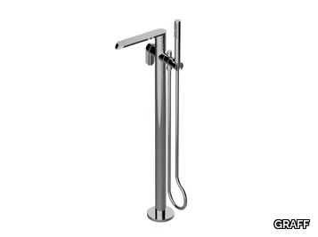 PHASE - Floor standing bathtub mixer with hand shower _ GRAFF