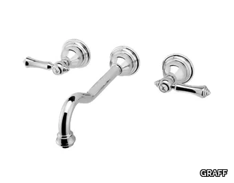 ADLEY - 3 hole wall-mounted washbasin tap _ GRAFF