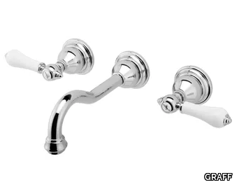 ADLEY - 3 hole wall-mounted washbasin tap _ GRAFF