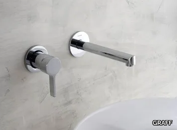 TERRA - 2 hole wall-mounted washbasin tap _ GRAFF