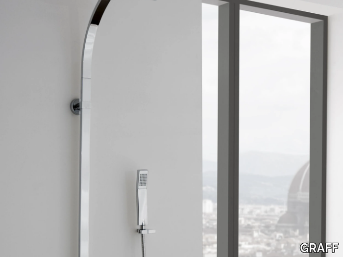 QUBIC - Shower panel with overhead shower _ GRAFF