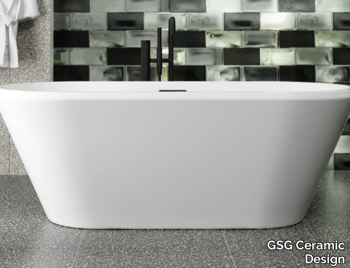 CRUISE - Freestanding oval acrylic bathtub _ GSG Ceramic Design