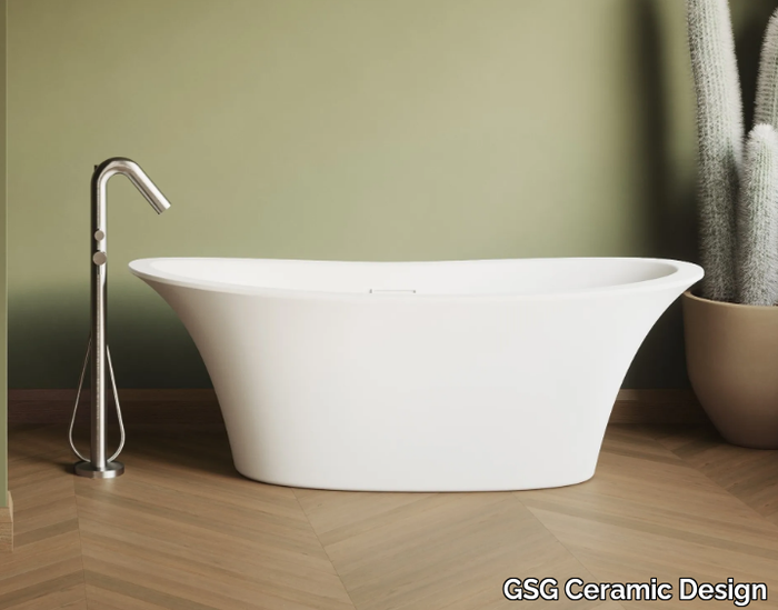 FLUT - Freestanding oval acrylic bathtub _ GSG Ceramic Design