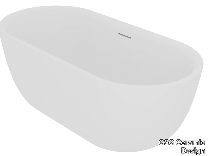 HIT - Freestanding oval acrylic bathtub _ GSG Ceramic Design