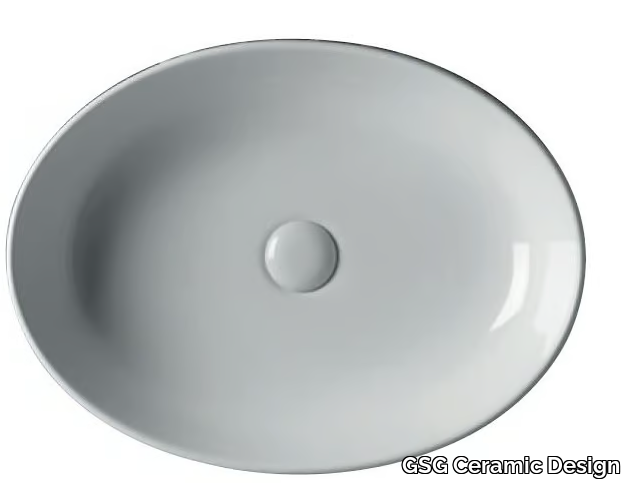 EASY 55 - Countertop oval ceramic washbasin _ GSG Ceramic Design