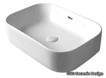 EASY 60 - Countertop rectangular ceramic washbasin _ GSG Ceramic Design