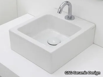 SQUARE - Countertop ceramic washbasin _ GSG Ceramic Design