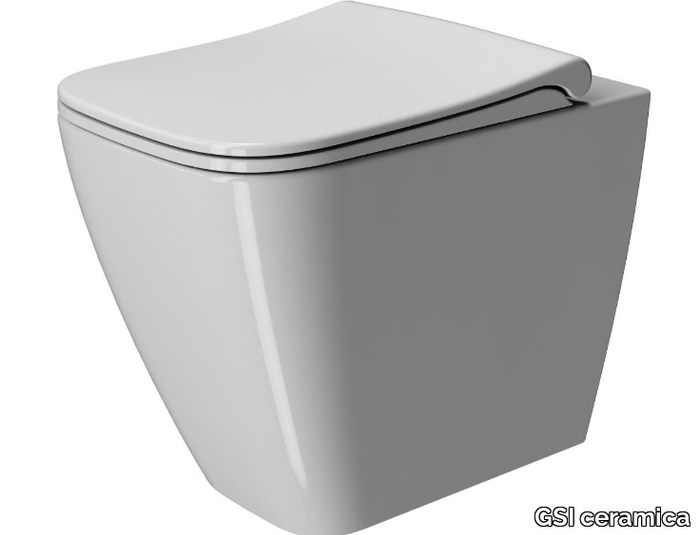 NUBES 52 - Rimless Floor mounted ceramic toilet _ GSI ceramica