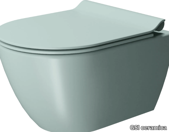 COLOR ELEMENTS 50X36 - Wall-hung back to wall ceramic toilet _ GSI ceramica