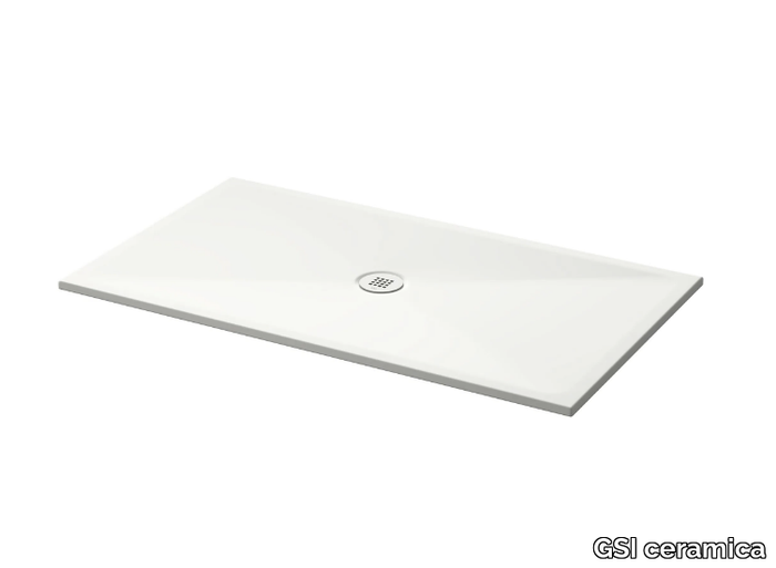 H2 140x80 - Ceramic shower tray _ GSI ceramica